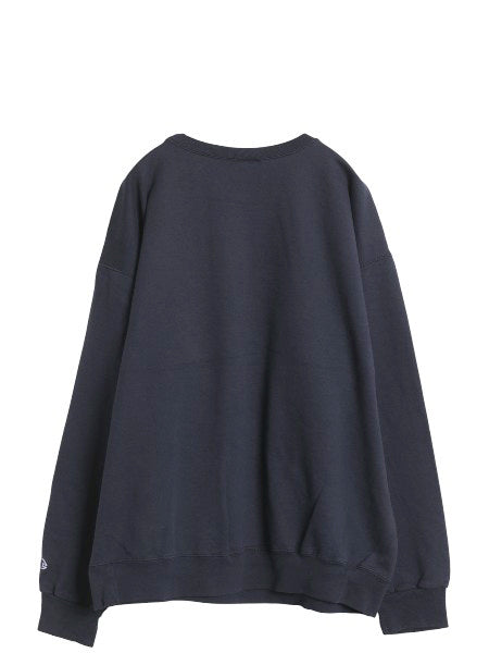 00s チャンピオン 2段 カレッジ プリント スウェット メンズ XL オールド トレーナー クルーネック 裏起毛 大きいサイズ トップス ネイビー