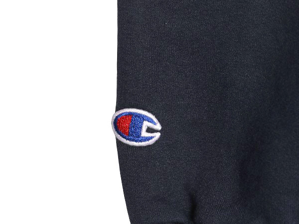 00s チャンピオン 2段 カレッジ プリント スウェット メンズ XL オールド トレーナー クルーネック 裏起毛 大きいサイズ トップス ネイビー