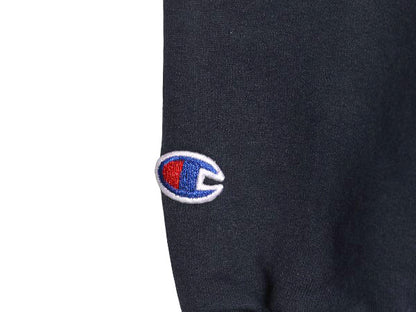 00s チャンピオン 2段 カレッジ プリント スウェット メンズ XL オールド トレーナー クルーネック 裏起毛 大きいサイズ トップス ネイビー