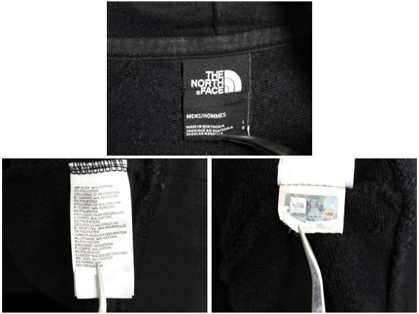 ノースフェイス スウェット フード パーカー メンズ L / 裏起毛 ロゴ 刺繍 プルオーバー トレーナー アウトドア ヘビーウェイト ブラック