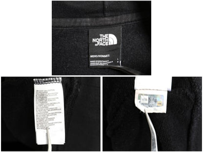 ノースフェイス スウェット フード パーカー メンズ L / 裏起毛 ロゴ 刺繍 プルオーバー トレーナー アウトドア ヘビーウェイト ブラック