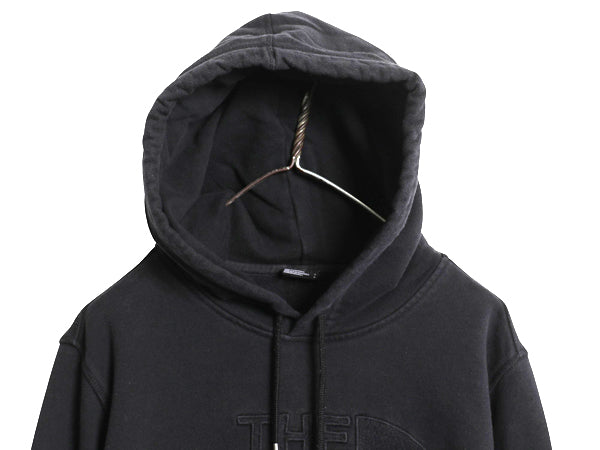 ノースフェイス スウェット フード パーカー メンズ L / 裏起毛 ロゴ 刺繍 プルオーバー トレーナー アウトドア ヘビーウェイト ブラック