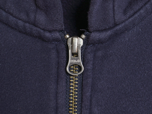 00s ポロ ラルフローレン フルジップ スウェット フード パーカー キッズ XL メンズ S 程/ 古着 オールド トレーナー 裏起毛 ワンポイント