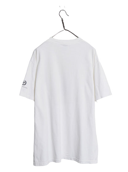 90s 企業 ジョーク イラスト プリント Tシャツ メンズ L / オールド 半袖Tシャツ ワイン アート グラフィック キャラクター ヘビーウェイト