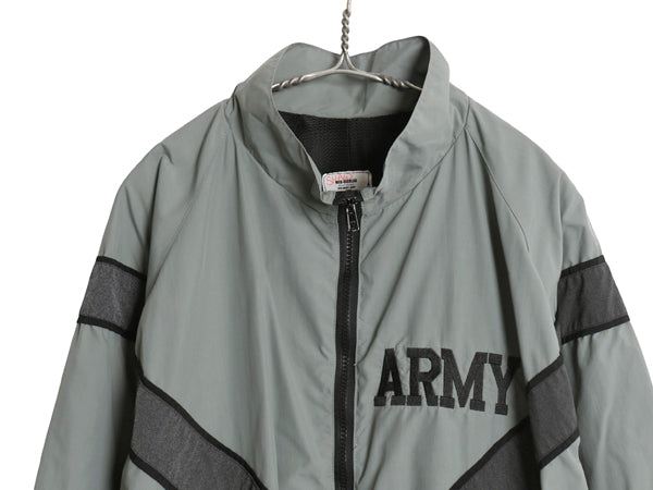 90s 米軍実物 US ARMY ナイロン トレーニング ジャケット MEDIUM REGULAR 古着 99年製 オールド ミリタリー IPFU 軍物 ブルゾン ジャンパー