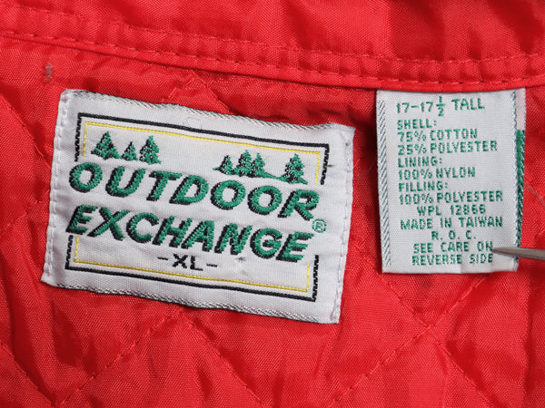 80s Outdoor Exchange チェック 長袖 フランネル シャツ メンズ XL / ヴィンテージ 中綿 キルティング ライナー付き オンブレ ネルシャツ