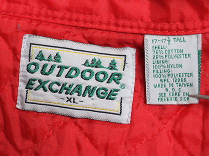80s Outdoor Exchange チェック 長袖 フランネル シャツ メンズ XL / ヴィンテージ 中綿 キルティング ライナー付き オンブレ ネルシャツ