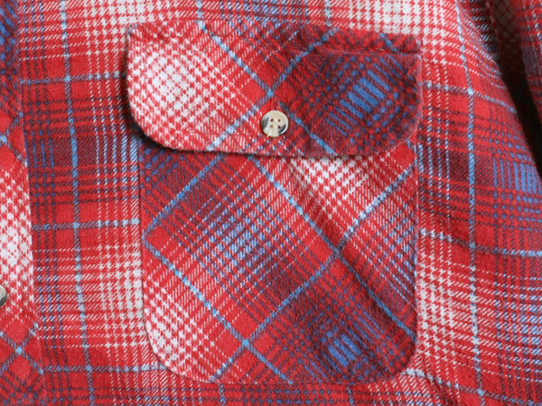 80s Outdoor Exchange チェック 長袖 フランネル シャツ メンズ XL / ヴィンテージ 中綿 キルティング ライナー付き オンブレ ネルシャツ