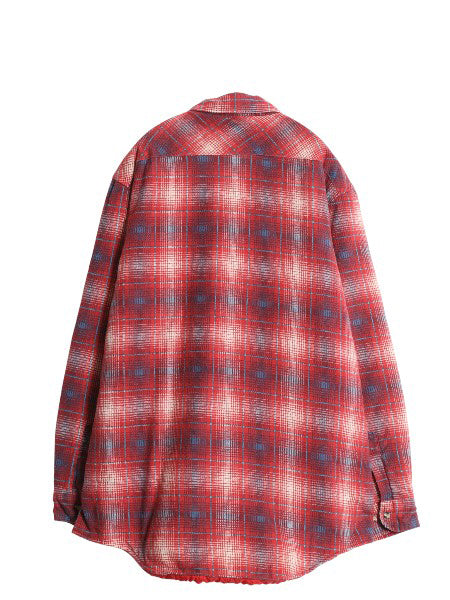 80s Outdoor Exchange チェック 長袖 フランネル シャツ メンズ XL / ヴィンテージ 中綿 キルティング ライナー付き オンブレ ネルシャツ