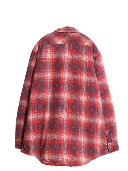 80s Outdoor Exchange チェック 長袖 フランネル シャツ メンズ XL / ヴィンテージ 中綿 キルティング ライナー付き オンブレ ネルシャツ