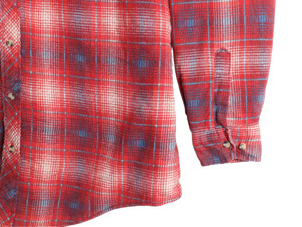 80s Outdoor Exchange チェック 長袖 フランネル シャツ メンズ XL / ヴィンテージ 中綿 キルティング ライナー付き オンブレ ネルシャツ