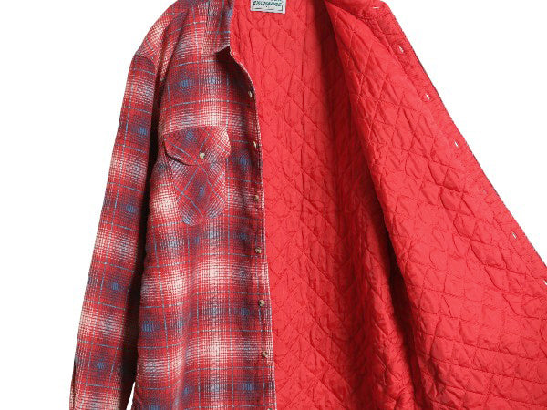 80s Outdoor Exchange チェック 長袖 フランネル シャツ メンズ XL / ヴィンテージ 中綿 キルティング ライナー付き オンブレ ネルシャツ
