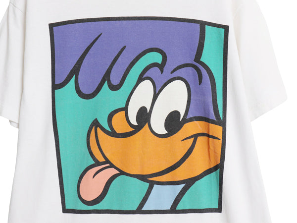 90s USA製 ワーナー ロードランナー イラスト プリント Tシャツ メンズ レディース M オールド キャラクター シングルステッチ カットソー
