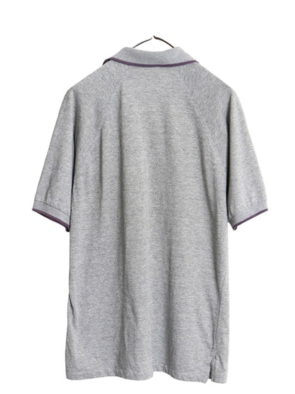 80s エルエルビーン 半袖 ポロシャツ メンズ M 小さめ S / 旧タグ ヴィンテージ 半袖シャツ 薄手 ストレッチ ボックス 無地 霜降り グレー