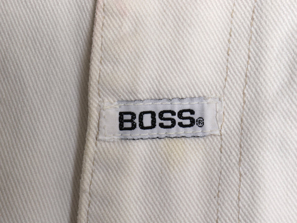 90s USA製 ☆ BOSS IGデザイン ホワイト バギー デニム ショーツ メンズ 36 オールド Y2K ストリート ヒップホップ バギー ショートパンツ