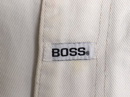 90s USA製 ☆ BOSS IGデザイン ホワイト バギー デニム ショーツ メンズ 36 オールド Y2K ストリート ヒップホップ バギー ショートパンツ