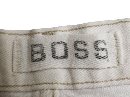 90s USA製 ☆ BOSS IGデザイン ホワイト バギー デニム ショーツ メンズ 36 オールド Y2K ストリート ヒップホップ バギー ショートパンツ