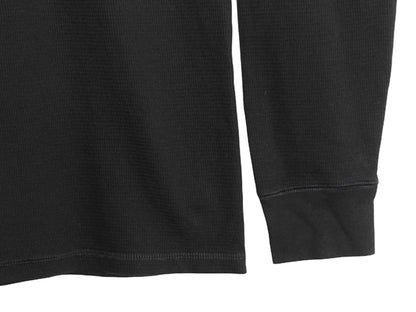 ポロ ラルフローレン 長袖 サーマル Tシャツ メンズ M / ロンT ワッフル コットン カットソー ワンポイント ストレッチ インナー ブラック