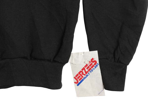 デッドストック 80s USA製 ジャージーズ 無地 スウェット メンズ レディース L 新品 ヴィンテージ トレーナー 裏起毛 ブランク トップス 黒