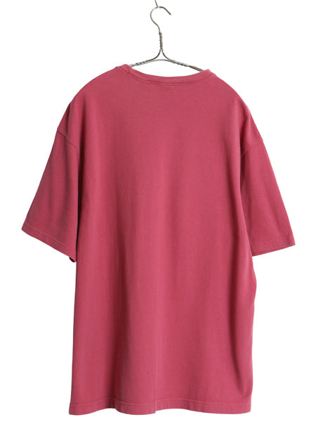 00s オールド ギャップ 鹿の子 ポケット付き 半袖 Tシャツ メンズ L 無地 ポケT ヘビーウェイト コットン カットソー ボックス 淡い ピンク