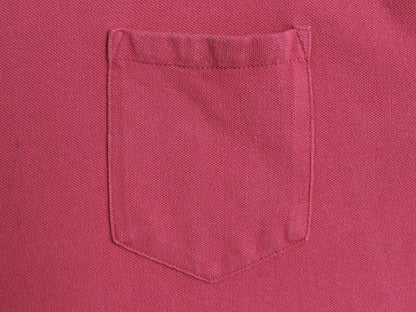 00s オールド ギャップ 鹿の子 ポケット付き 半袖 Tシャツ メンズ L 無地 ポケT ヘビーウェイト コットン カットソー ボックス 淡い ピンク