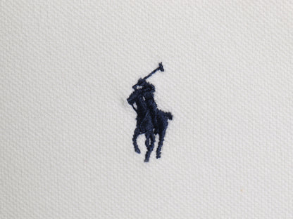 ポロ ラルフローレン 鹿の子 長袖 ポロシャツ メンズ L / 長袖シャツ カットソー ワンポイント ポニー刺繍 スリム カジュアル シンプル 白