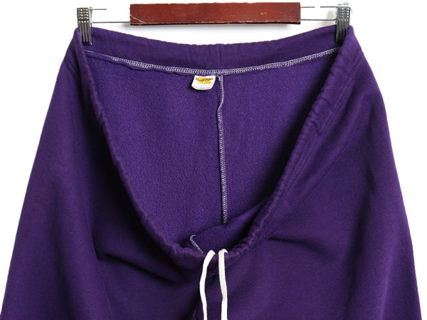 70s 80s USA製 ラッセル 無地 スウェット パンツ メンズ レディース XL ヴィンテージ 裏起毛 ブランク トレーナー 大きいサイズ 金タグ 紫