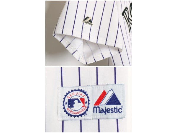 USA製 ロッキーズ ベースボール シャツ メンズ XXL MLB オフィシャル マジェスティック 大リーグ ユニフォーム ゲームシャツ 大きいサイズ