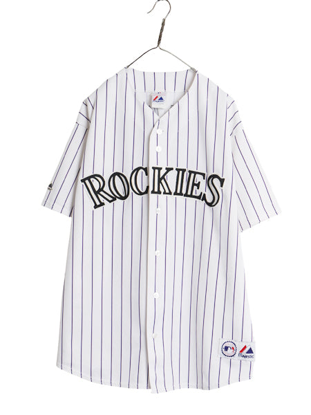 USA製 ロッキーズ ベースボール シャツ メンズ XXL MLB オフィシャル マジェスティック 大リーグ ユニフォーム ゲームシャツ 大きいサイズ