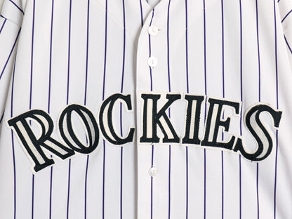 USA製 ロッキーズ ベースボール シャツ メンズ XXL MLB オフィシャル マジェスティック 大リーグ ユニフォーム ゲームシャツ 大きいサイズ