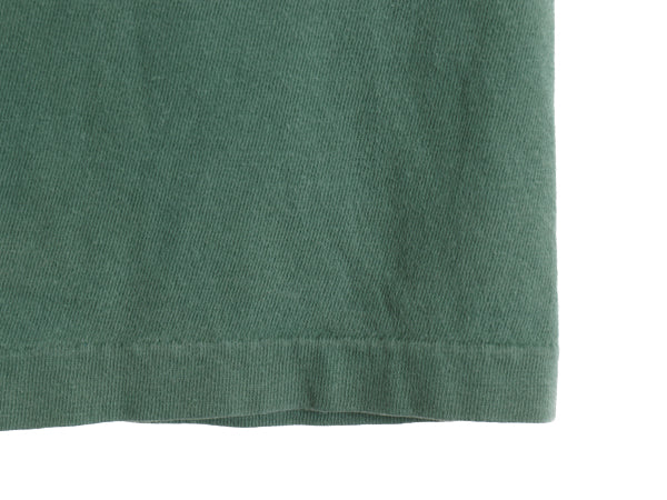 90s USA製 オールド ギャップ ポケット付き 無地 半袖 Tシャツ メンズ L シングルステッチ ヘビーウェイト コットン ポケT 耳付き グリーン