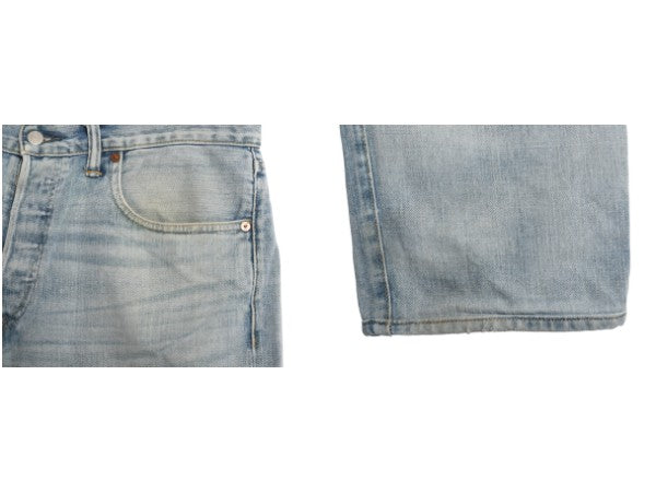 ダブルアールエル ラルフローレン セルビッチ デニム パンツ メンズ 36 32 USA製 ヴィンテージ 加工 ヒゲ スリム ストレート ジーンズ 赤耳