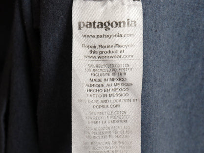 パタゴニア 両面 プリント 長袖 Tシャツ メンズ M 20年製 アウトドア ロンT ロングスリーブ P6 バックプリント ボックスロゴ カットソー 青