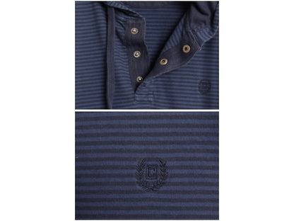 チャップス ラルフローレン ボーダー パーカー メンズ L フード付き 長袖 Tシャツ コットン ヘンリーネック ロンT ロングTシャツ ツートン