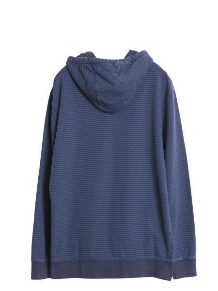 チャップス ラルフローレン ボーダー パーカー メンズ L フード付き 長袖 Tシャツ コットン ヘンリーネック ロンT ロングTシャツ ツートン