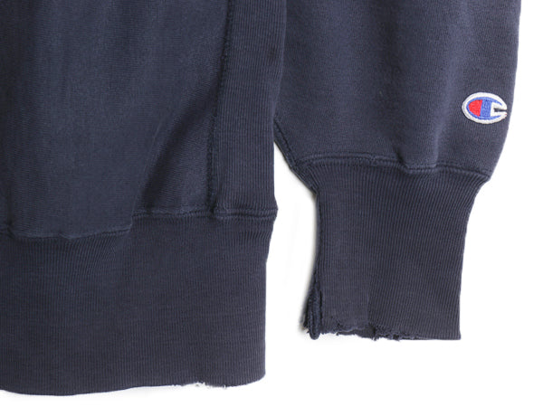 90s USA製 ★ チャンピオン リバースウィーブ 3段 カレッジ プリント スウェット メンズ XL オールド 雰囲気系 トレーナー 裏起毛 ネイビー
