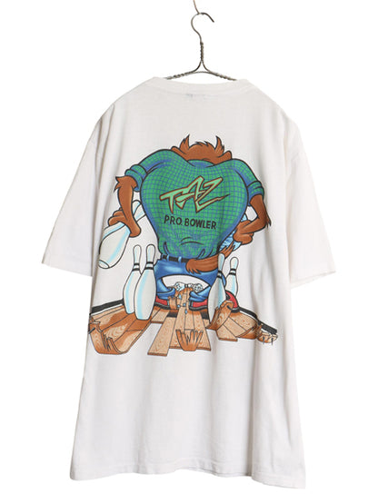 90s USA製 ワーナー タズマニアンデビル 両面 プリント Tシャツ メンズ XL オールド 当時物 ルーニーテューンズ キャラクター 大きいサイズ