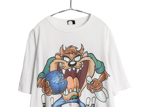 90s USA製 ワーナー タズマニアンデビル 両面 プリント Tシャツ メンズ XL オールド 当時物 ルーニーテューンズ キャラクター 大きいサイズ