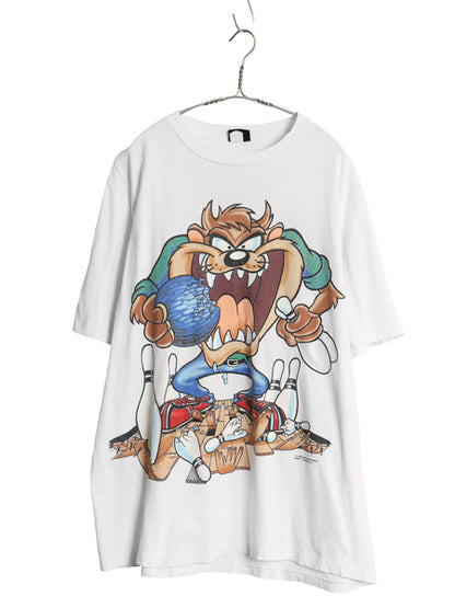90s USA製 ワーナー タズマニアンデビル 両面 プリント Tシャツ メンズ XL オールド 当時物 ルーニーテューンズ キャラクター 大きいサイズ