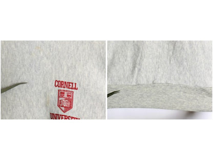 90s USA製 カレッジ プリント スウェット メンズ XL オールド トレーナー ヘビーウェイト リバース タイプ 裏起毛 大きいサイズ 霜降り 灰