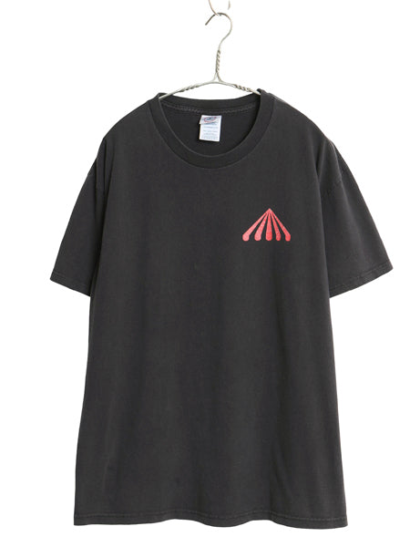 00s 両面 グラフィック ロゴ プリント Tシャツ メンズ L / オールド イラスト ヘビーウェイト コットン 競馬 半袖Tシャツ ワンポイント 黒