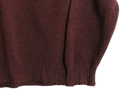 90s イギリス製 ブルックスブラザーズ ニット セーター メンズ L 古着 オールド シェットランド ウール クルーネック 無地 シンプル 英国製