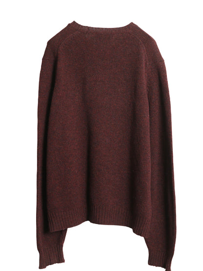 90s イギリス製 ブルックスブラザーズ ニット セーター メンズ L 古着 オールド シェットランド ウール クルーネック 無地 シンプル 英国製