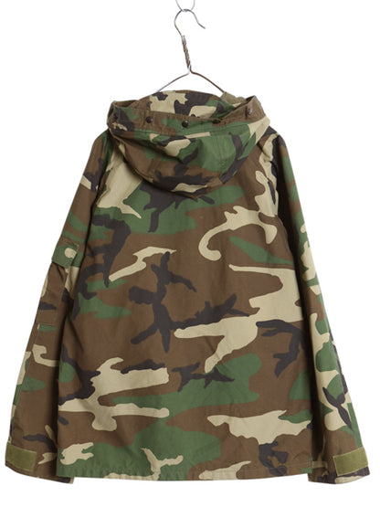 民間 ECWCS ゴアテックス ウッドランドカモ 迷彩 ミリタリー ジャケット SMALL SHORT 古着 US ARMY 1st GEN タイプ 軍物 マンパ ジャンパー