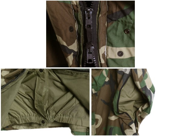 民間 ECWCS ゴアテックス ウッドランドカモ 迷彩 ミリタリー ジャケット SMALL SHORT 古着 US ARMY 1st GEN タイプ 軍物 マンパ ジャンパー