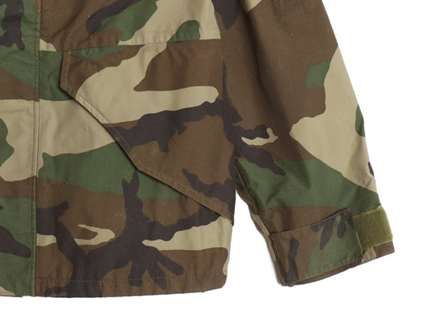 民間 ECWCS ゴアテックス ウッドランドカモ 迷彩 ミリタリー ジャケット SMALL SHORT 古着 US ARMY 1st GEN タイプ 軍物 マンパ ジャンパー