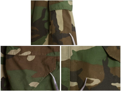 民間 ECWCS ゴアテックス ウッドランドカモ 迷彩 ミリタリー ジャケット SMALL SHORT 古着 US ARMY 1st GEN タイプ 軍物 マンパ ジャンパー