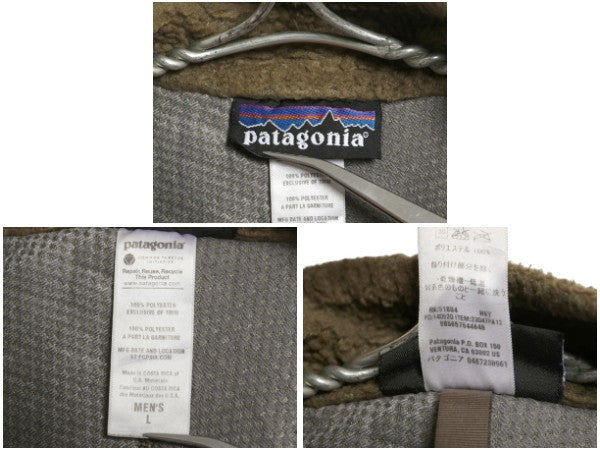 パタゴニア クラシック レトロX フリース ベスト メンズ L 古着 12年製 アウトドア パイル フルジップ ハイネック 重ね着 前開き ブラウン