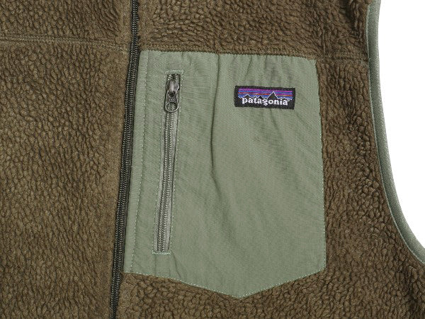 パタゴニア クラシック レトロX フリース ベスト メンズ L 古着 12年製 アウトドア パイル フルジップ ハイネック 重ね着 前開き ブラウン