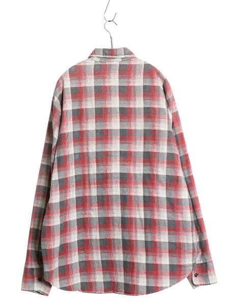 80s JCペニー チェック 長袖 フランネル シャツ メンズ L / ヴィンテージ 中綿 キルティング ライナー付き ネルシャツ ジャケット ペニーズ
